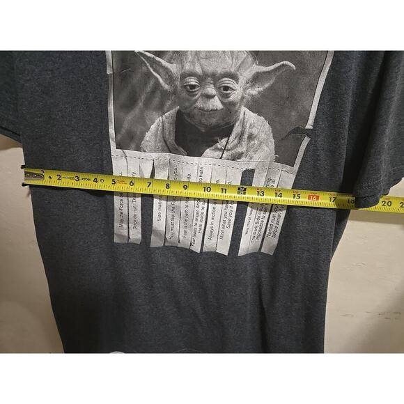 T Shirts - Star Wars Yoda Free Words Of Wisdom Gray L - Excellent Condition - Picture 6 of 7